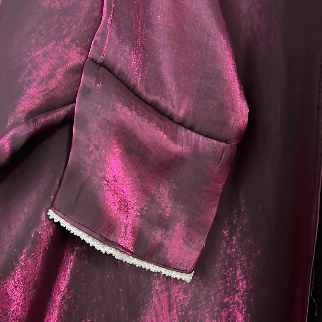 Magenta Shimmer Abaya