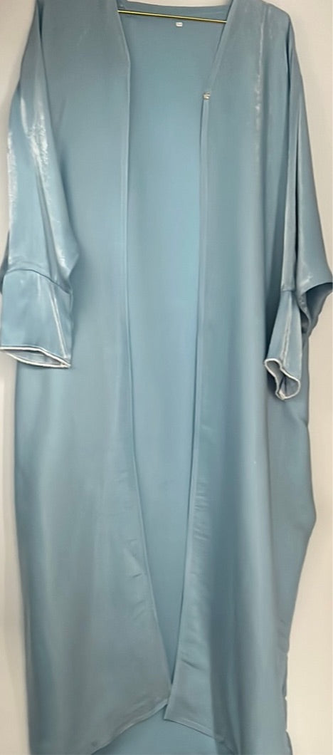 Sky Blue Shimmer Abaya