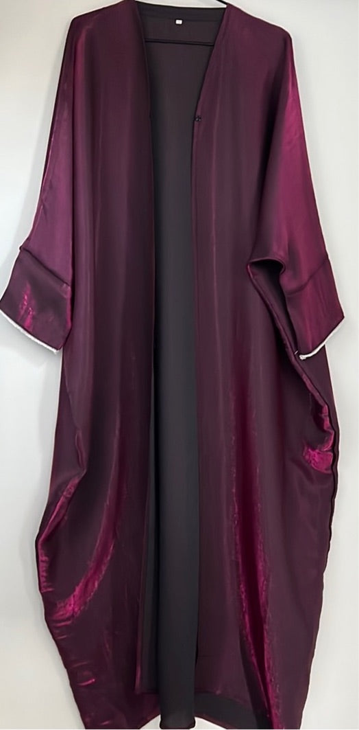 Magenta Shimmer Abaya